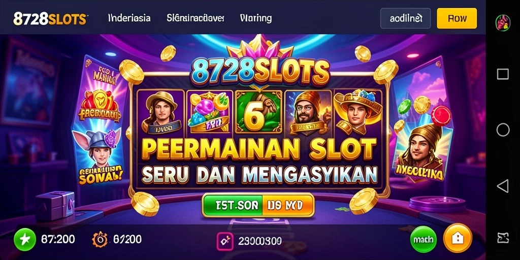 Tampilan menarik dari gameplay 8728SLOTS dengan efek visual yang memukau.