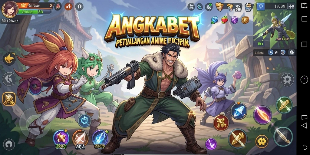 Screenshot gameplay ANGKABET dengan karakter Anime yang menakjubkan.