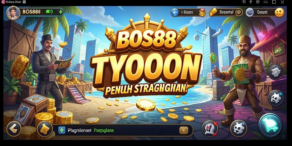 Screenshot gameplay BOS88 menampilkan pengelolaan bisnis yang seru.