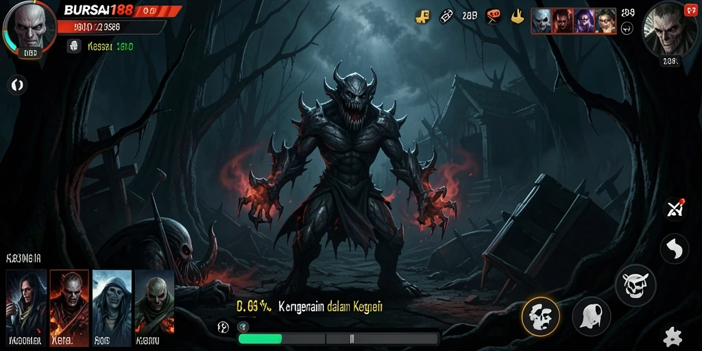 Tampilan menakutkan dalam gameplay BURSA188 yang penuh ketegangan.