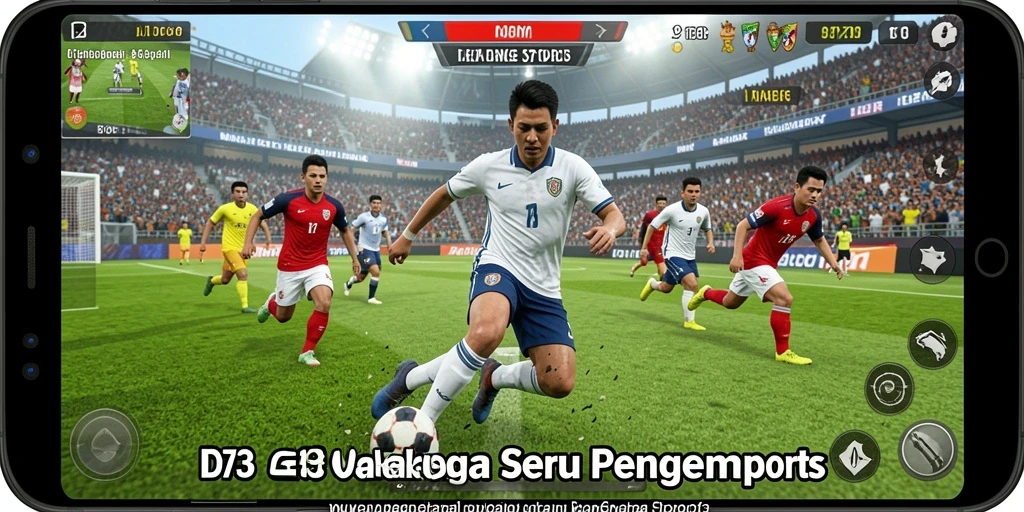 Tampilan gameplay D73 dengan aksi olahraga yang mendebarkan.