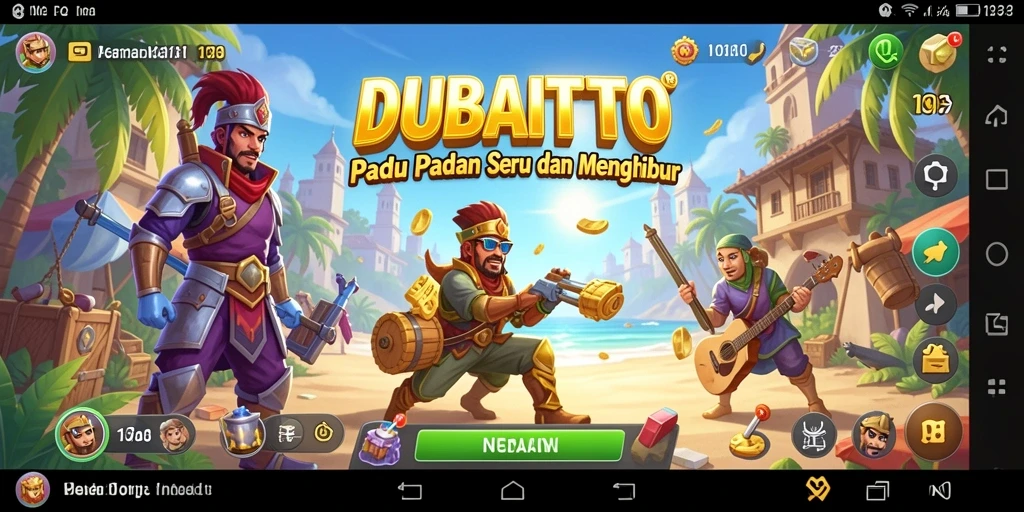 Tampilan gameplay DUBAITOTO yang seru dan penuh warna.
