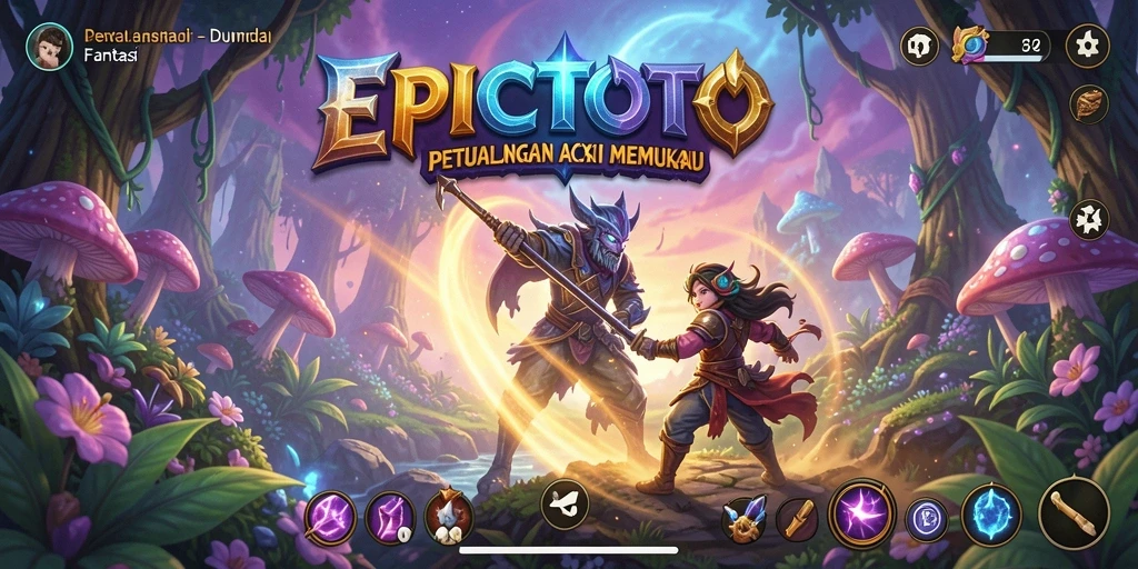 Tangkapan layar EPICTOTO menampilkan aksi pertempuran yang seru dan menantang.