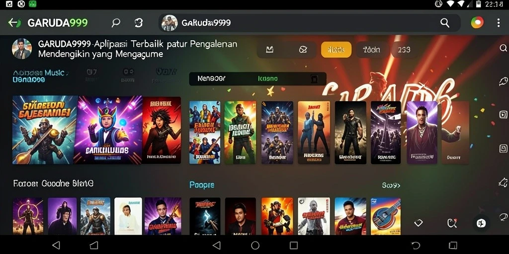 Tampilan gameplay <strong>GARUDA999</strong> yang menarik dan interaktif untuk mendengarkan musik.