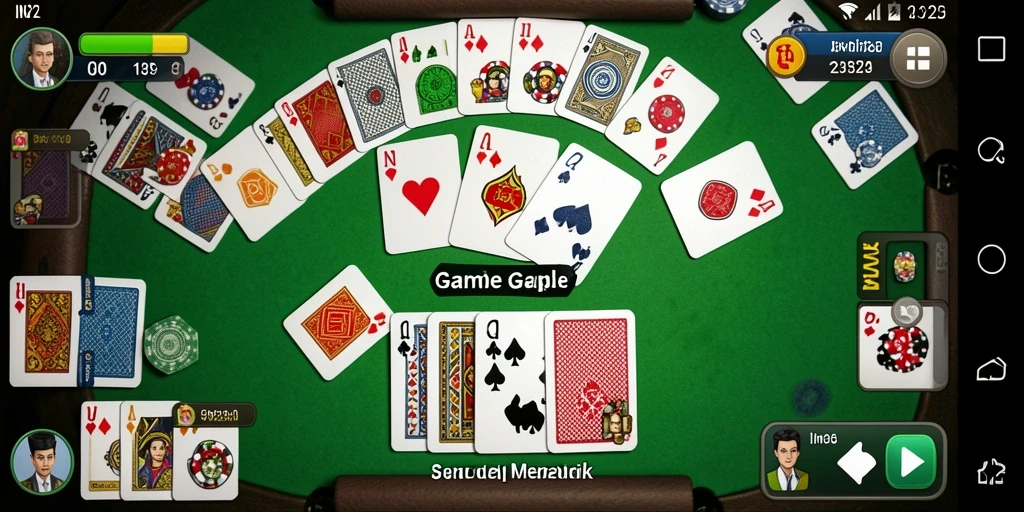 Tampilan menarik gameplay Gaple di IN22 yang menantang.