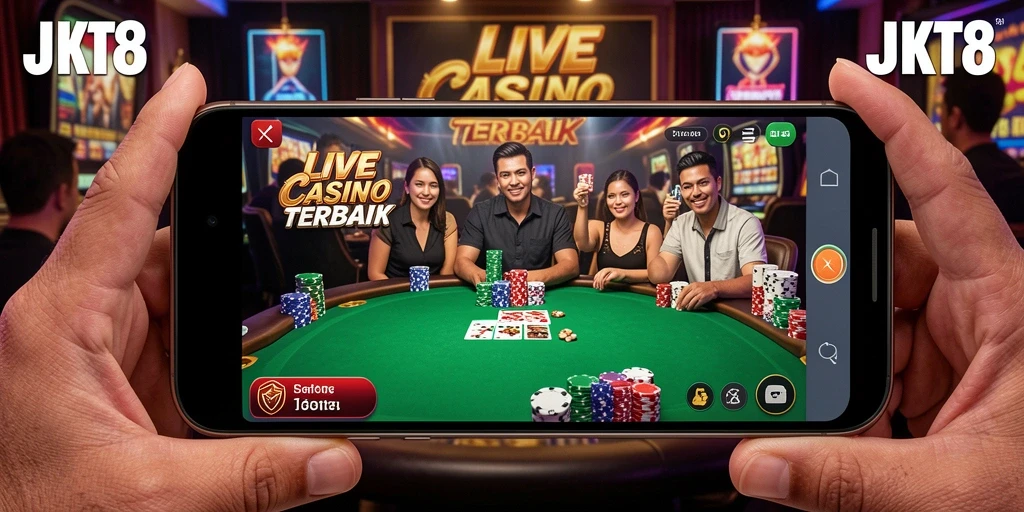 Gameplay menarik di JKT8 Live Casino dengan dealer profesional.