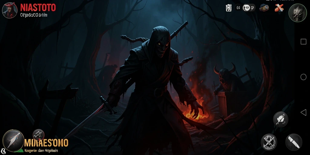 Gameplay menegangkan dalam suasana kegelapan.