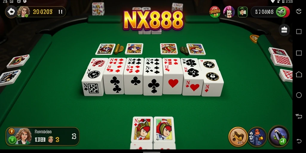 Tampilan gameplay yang seru dari NX888 dengan pemain berinteraksi.