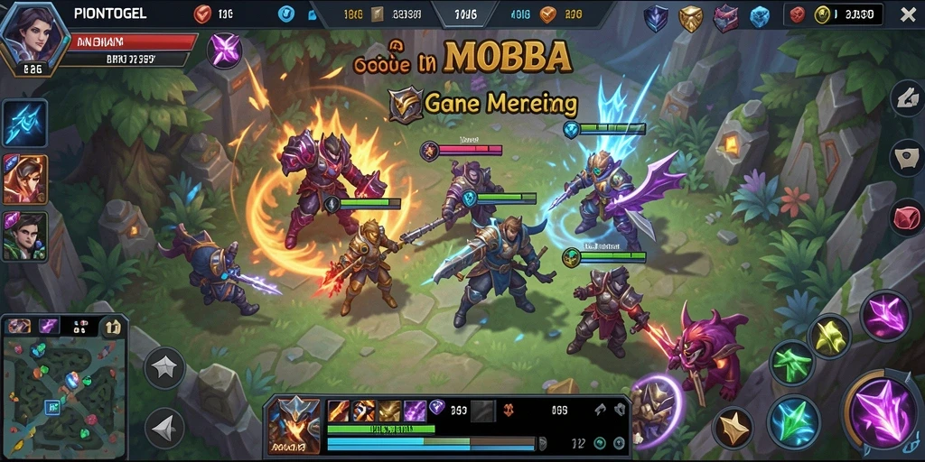 Screenshot gameplay MOBA PIONTOGEL yang seru dan menegangkan.