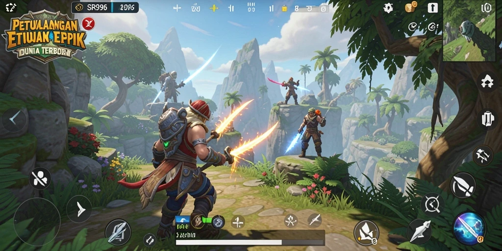 Screenshot gameplay SR996 menampilkan aksi petualangan yang mendebarkan.