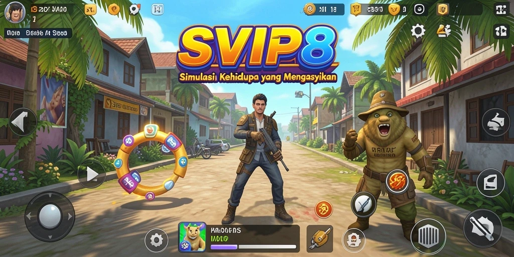 Tampilan gameplay SVIP8 yang menarik dalam simulasi kehidupan.