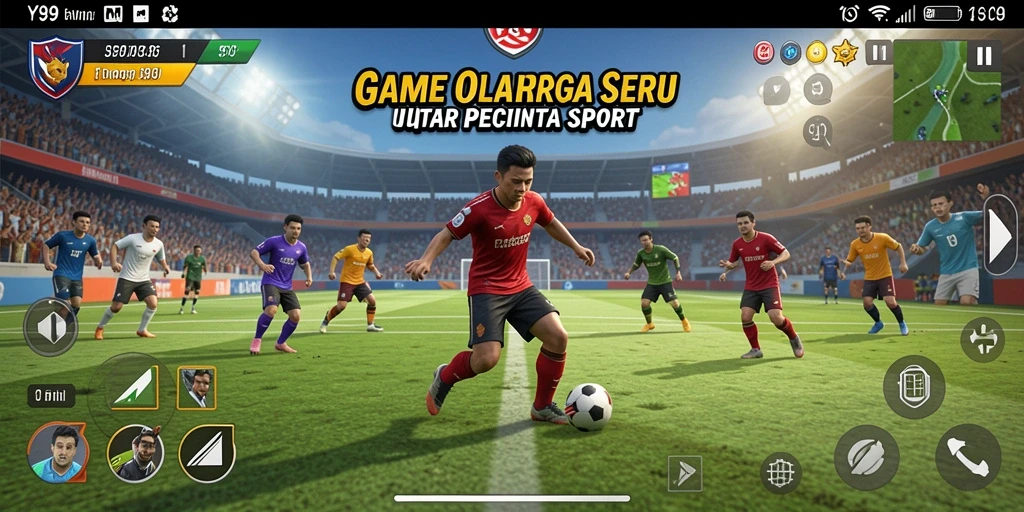 Tampilan utama Y89 menampilkan aksi seru dalam berbagai cabang olahraga.
