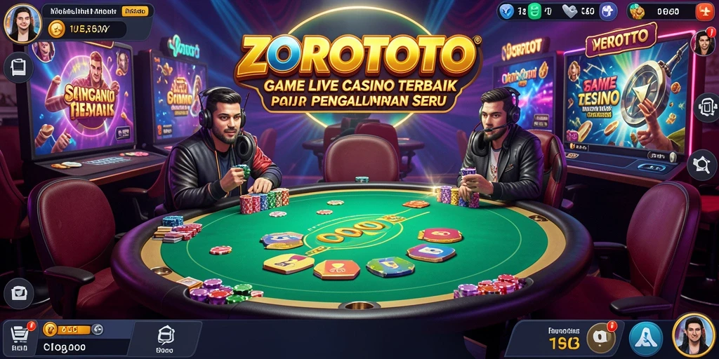 Tampilan gameplay seru ZOROTOTO dalam suasana Live Casino.